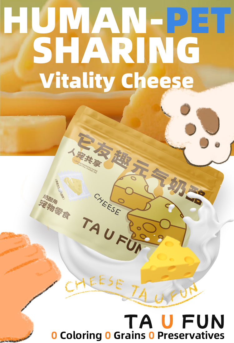 TA U FUN Vitality Cheese, Human-Pet Sharable Snack